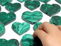 19 Pieces Malachite Heart