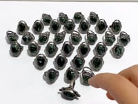 34 Pieces Seraphinite Rings Different Styles