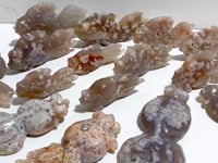 15 Pieces Sakura Flower Agate Beautiful Goldfish Carving