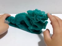 High Quality Amazonite Chinese Dragon Crystal Carving