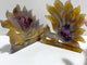 2 Pieces Geode Agate Druzy Nine-tailed Fox Carving #16