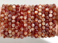 15 Pieces 9mm Pink Mica Bracelets
