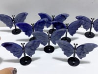 Small Blue Aventurine Butterfly Carving With Stand Wholesale