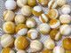 49 Pieces Stripe Yellow Calcite Spheres (Sea Freight Only)