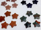 4 Types 3CM Star Carving Wholesale Africa Blood Stone Blue Sandstone
