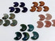5 Types 3CM Moon Carving Wholesale Africa Blood Stone Blue Sandstone