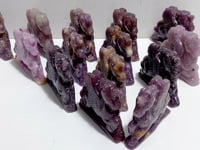 14 Pieces Lepidolite Unicorn Carving Closeout