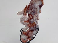 Morocco Agate Flying Dragon Carving With Stand