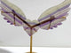 Symmetrical Fluorite Heart Wing Carving With Stand