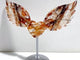 Unique Red Fire Quartz Heart Wing Carving With Stand