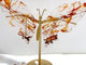 Red Fire Quartz Butterfly Wing Carving With Stand