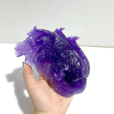 Purple Fluorite Chinese Cabbage Carving 6 - Wholesale Crystals