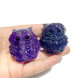 Purple Fluorite Owl Carving Wholesale - Wholesale Crystals
