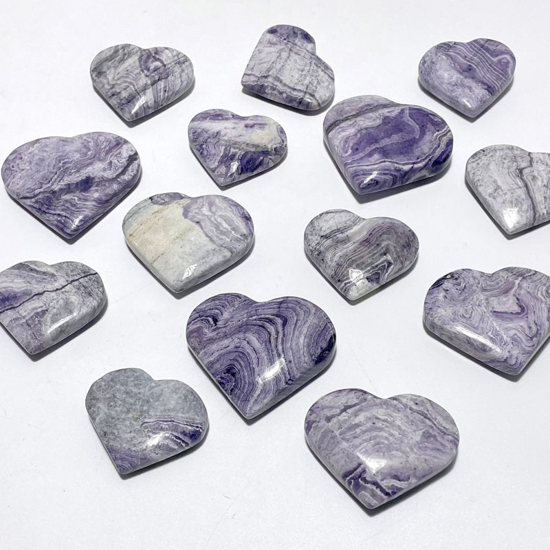 Purple Stripe Jasper Heart Shape Wholesale - Wholesale Crystals