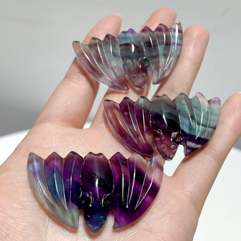 Rainbow Fluorite Bat Carving Wholesale - Wholesale Crystals