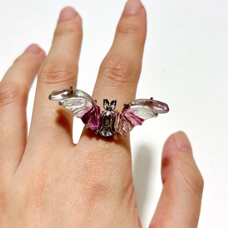 Rainbow Fluorite Bat Ring Wholesale - Wholesale Crystals