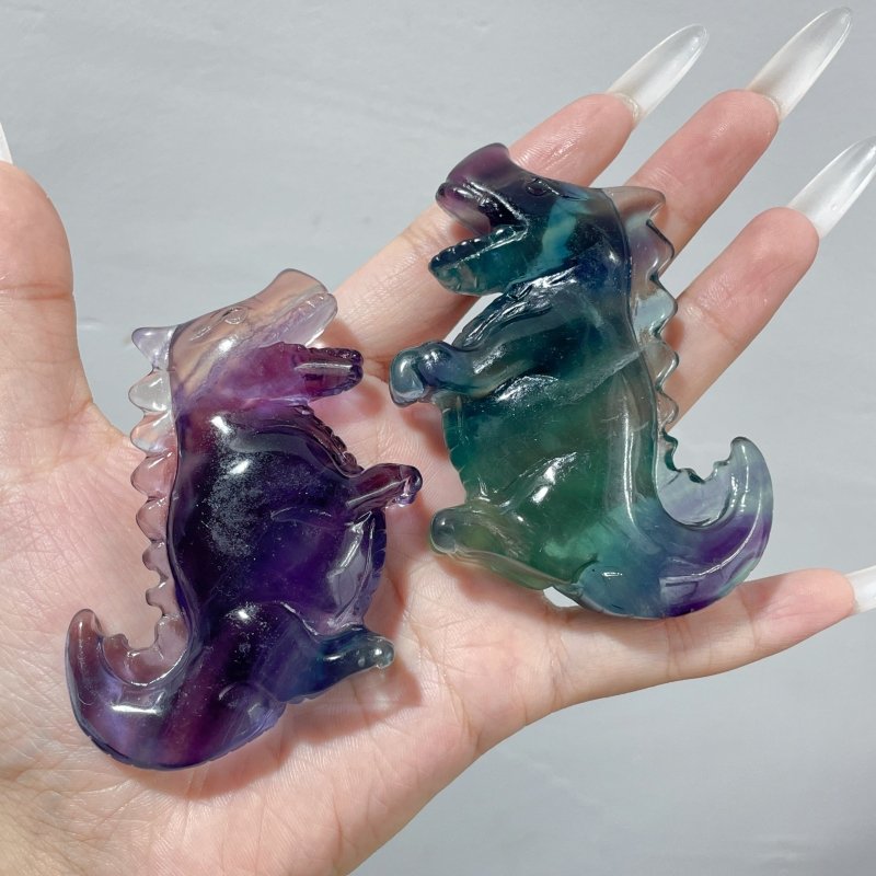 Rainbow Fluorite Dinosaur Carving Wholesale - Wholesale Crystals