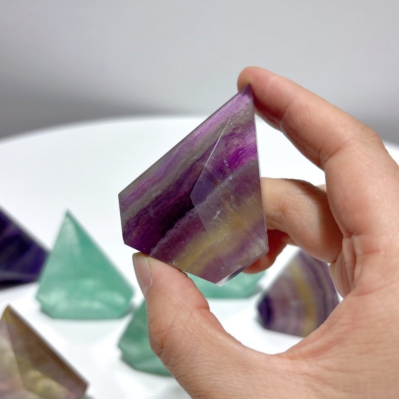 Rainbow Fluorite Geometric Arrow Head Shaped Wholesale - Wholesale Crystals