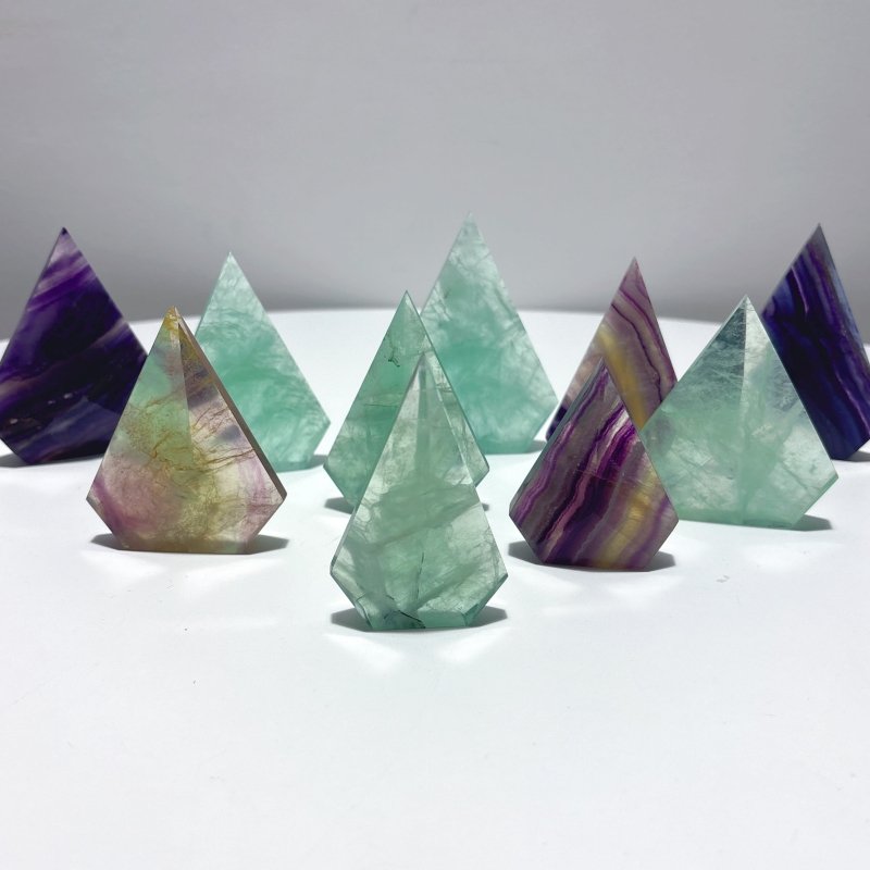 Rainbow Fluorite Geometric Arrow Head Shaped Wholesale - Wholesale Crystals