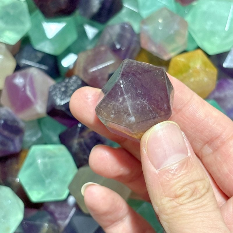 Rainbow Fluorite Tetradecahedron Shaped Tumbled Wholesale - Wholesale Crystals