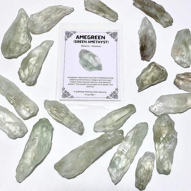 Raw Green Amethyst Gift Box Wholesale Shrink Wrap Packaging - Wholesale Crystals