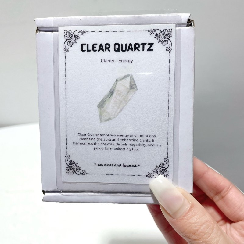 Raw Mini Brazil Clear Quartz Points Gift Box Wholesale Shrink Wrap Packaging - Wholesale Crystals