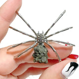 Raw Pyrite Spider Ornament Handmade Alloy Spider Wholesale - Wholesale Crystals