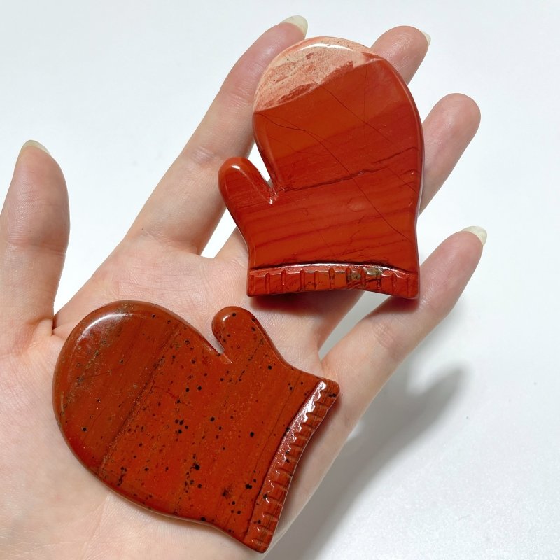 Red Jasper Gloves And Hat Christmas Carving Wholesale - Wholesale Crystals