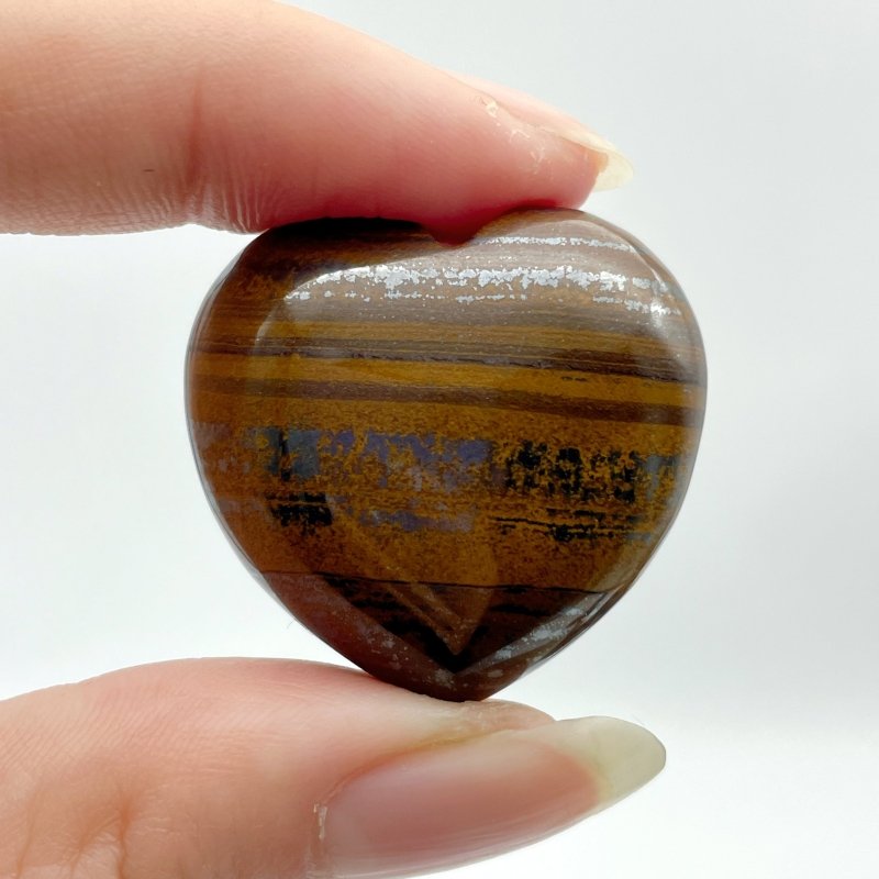 Red&Yellow Tiger Eye Mixed Iron Heart Wholesale - Wholesale Crystals