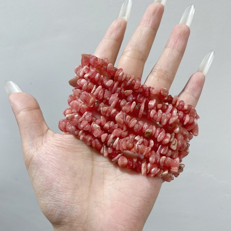 Rhodochrosite Chips Bracelet Wholesale - Wholesale Crystals