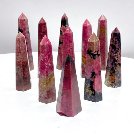 Rhodonite Obelisk Point Tower Wholesale - Wholesale Crystals