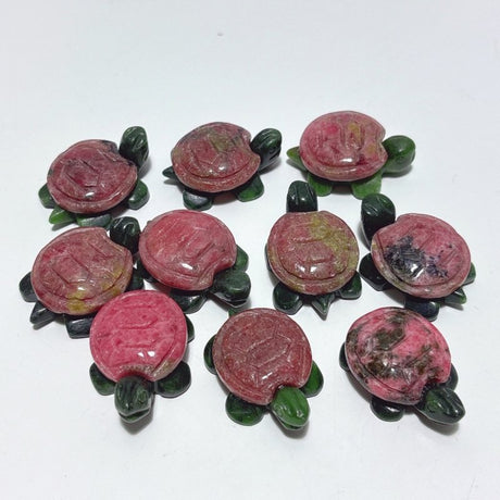 Rhodonite Turtle Carving Crystal Wholesale - Wholesale Crystals