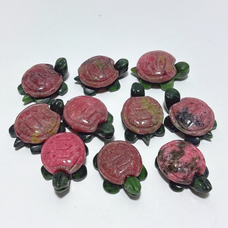 Rhodonite Turtle Carving Crystal Wholesale - Wholesale Crystals