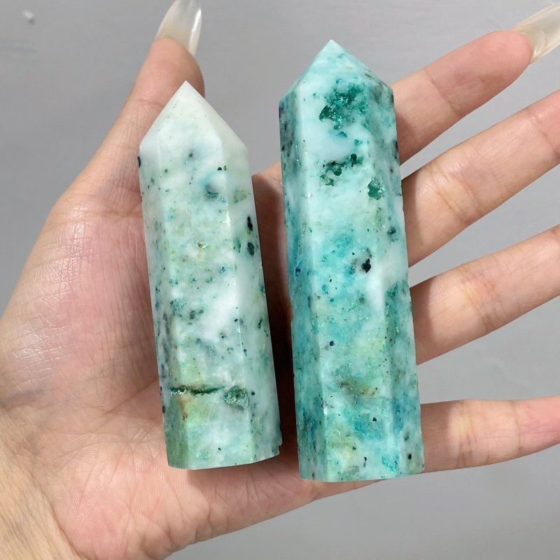 Robin Egg Blue Jasper Tower Points Wholesale - Wholesale Crystals