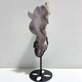 Sakura Flower Agate Flying Dragon Carving With Stand -Wholesale Crystals