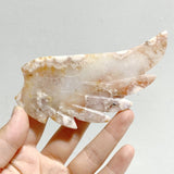 Sakura Flower Agate Heart Wing Carving With Stand -Wholesale Crystals