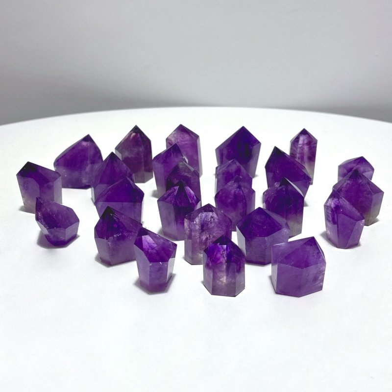 Short Fat Amethyst Free form Points 1.3 - 2in Wholesale - Wholesale Crystals