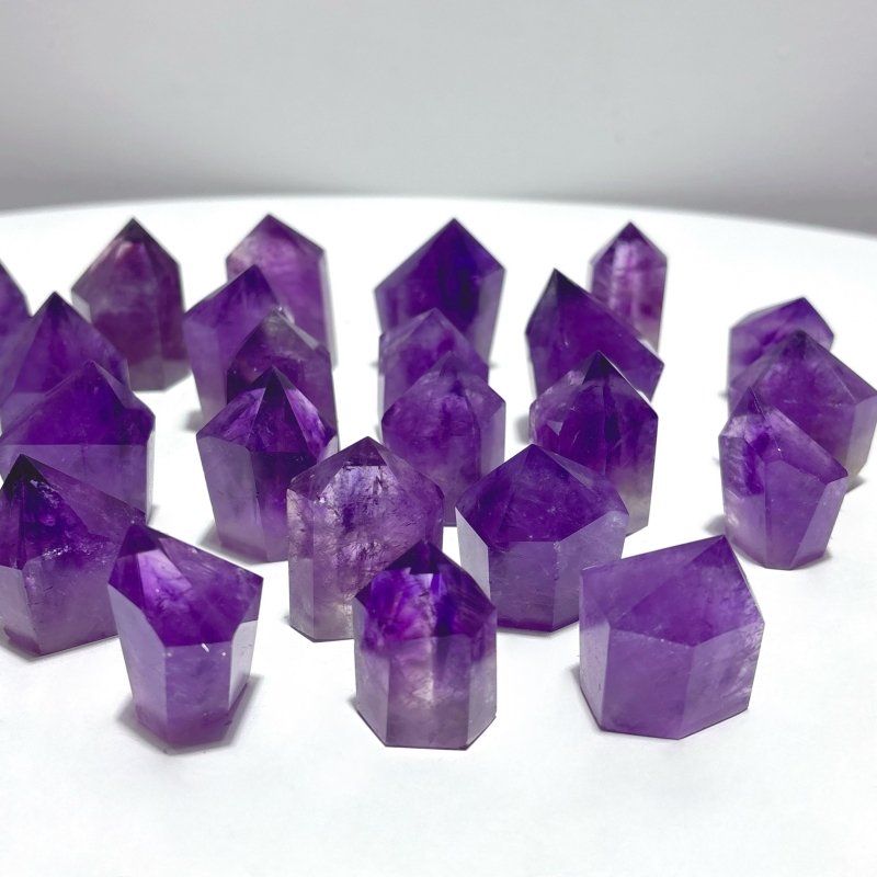 Short Fat Amethyst Free form Points 1.3 - 2in Wholesale - Wholesale Crystals