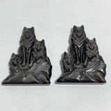 Silver Sheen Obsidian Wolf Carving Wholesale -Wholesale Crystals