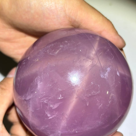 Six Star Line Deep Pink Rose Quartz Sphere -Wholesale Crystals