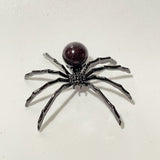 Six Star Line Garnet Crystal Sphere Spider Ornament Handmade Alloy Spider Wholesale -Wholesale Crystals