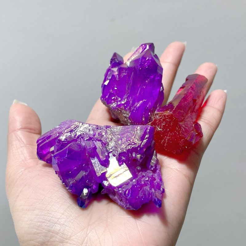 Small Colorful Aura Crystal Cluster Wholesale - Wholesale Crystals