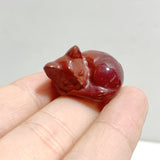 Small Mookaite Sleeping Cat Carving Wholesale -Wholesale Crystals
