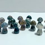 Small Moss Agate Mushroom Carving Wholesale - Wholesale Crystals