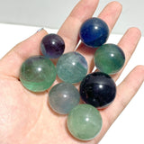 Small Purple Green Colorful Fluorite Sphere Wholesale Closeout - Wholesale Crystals