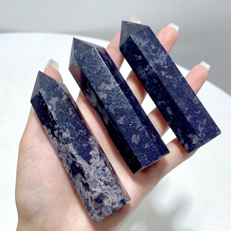 Spark Blue Mica Point Tower Wholesale - Wholesale Crystals