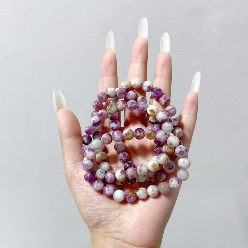 Spark Lepidolite Bracelets Wholesale (resin filler) - Wholesale Crystals