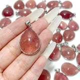 Strawberry Quartz Teardrop Shape Pendant Wholesale - Wholesale Crystals