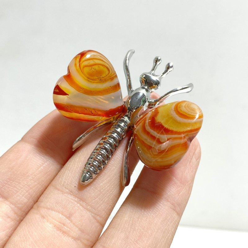 Stripe Carnelian Crystal Butterfly Wholesale -Wholesale Crystals