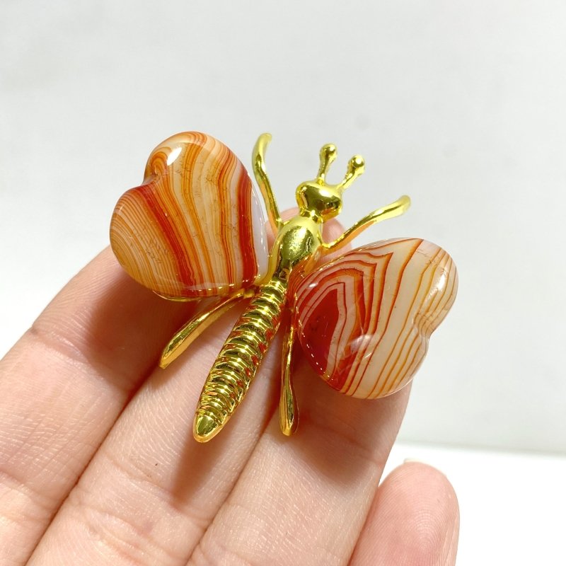 Stripe Carnelian Crystal Butterfly Wholesale -Wholesale Crystals